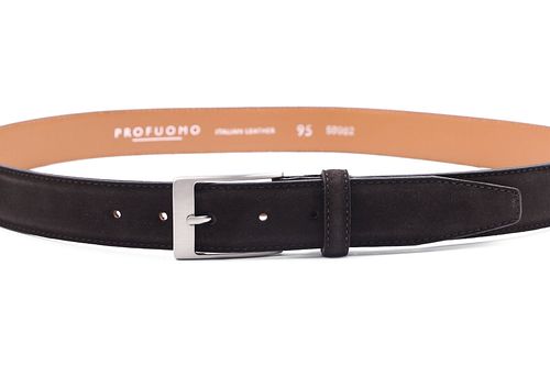 Profuomo zamszowy pasek w ciemnobrązowym kolorze Product / Detail
