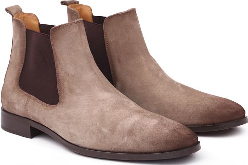 Suitable Chelsea støvle i beige ruskind Product