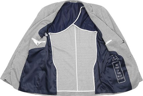 Blaue Industrie Colbert Druck Grijs Product / Detail