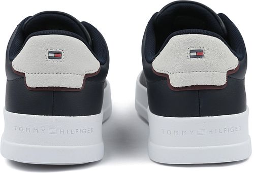 Tommy Hilfiger Sneaker Court en Cuir Bleu Marine Product / Achterkant