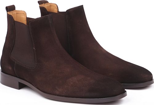 Suitable Chelsea Boot Suede Donkerbruin Product