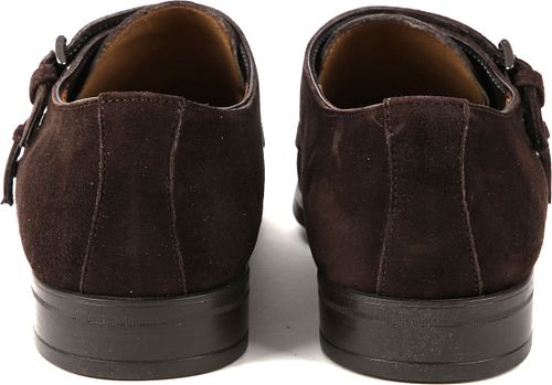 Giorgio Amalfi buty Monk Strap z brązowego zamszu Product / Achterkant