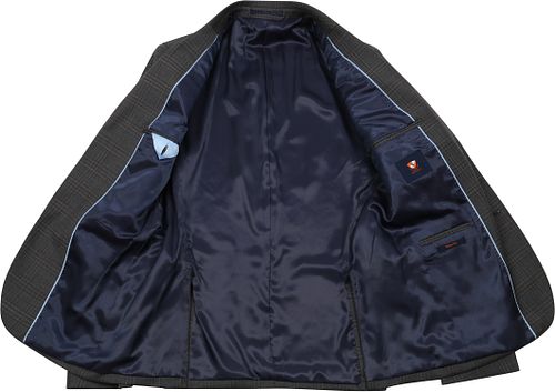 Suitable Abito Toulon in lana a quadri grigio marrone Product / Detail