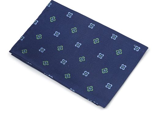 Suitable pochette in seta con motivo floreale navy Product