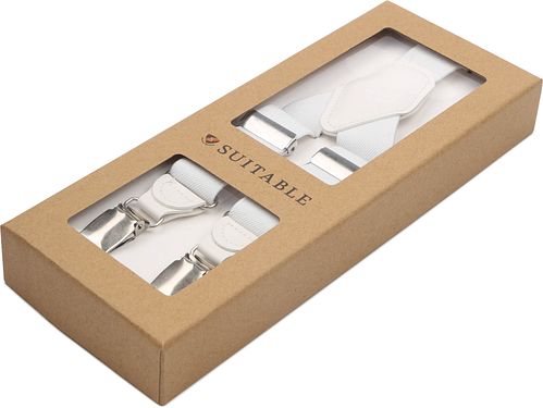 Suitable Suspenders White Y-model Verpakking