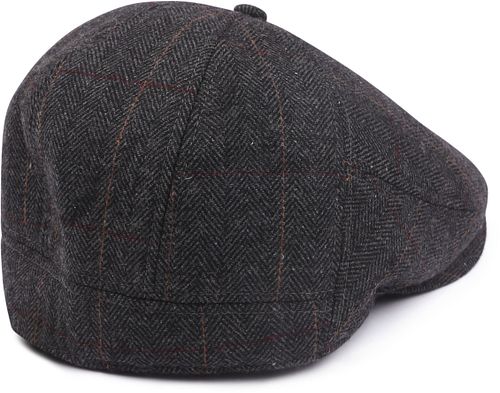Barts Herringbone Surr Cap Wolmix Charcoal Product / Achterkant