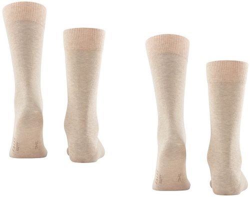 FALKE Happy Socks 2 pares Beige Melange Product / Achterkant