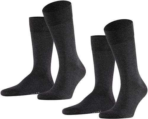 Falke Happy Socken 2 Paar Dunkelgrau Melange Product