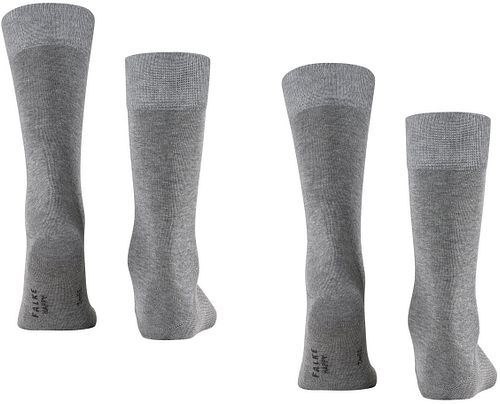Falke Happy Socken 2 Paar Grau Melange Product / Achterkant