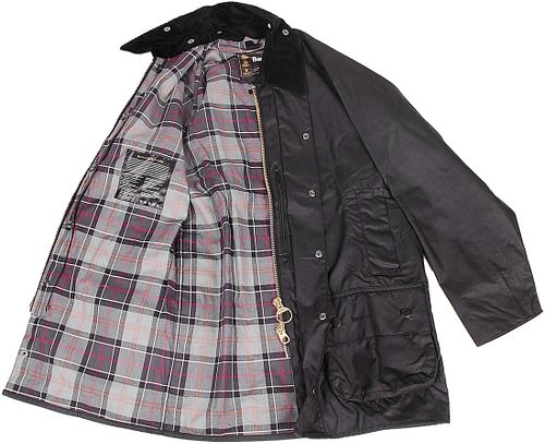 Chaqueta encerada Barbour Beaufort negra Model / Detail