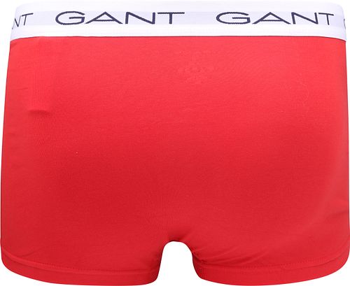 Gant Boxershorts 3-Pack Rood Product / Achterkant
