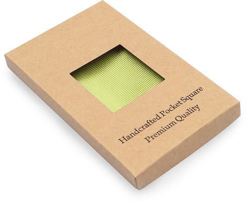 Pocket Square Lime Green F04 Verpakking
