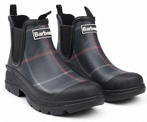 Barbour Nimbus Wellingtons Boot Classic Tartan Marinblå
