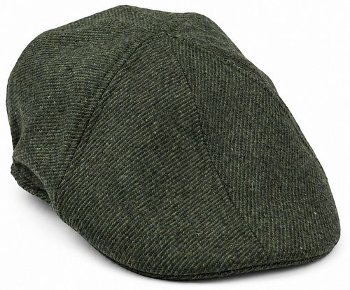 Suitable Flat Cap Wool Twill Mørkegrøn