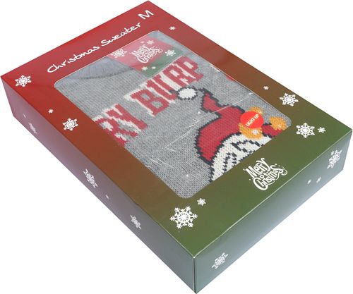 Suitable świąteczny sweter Multicolour szary z lampkami Verpakking