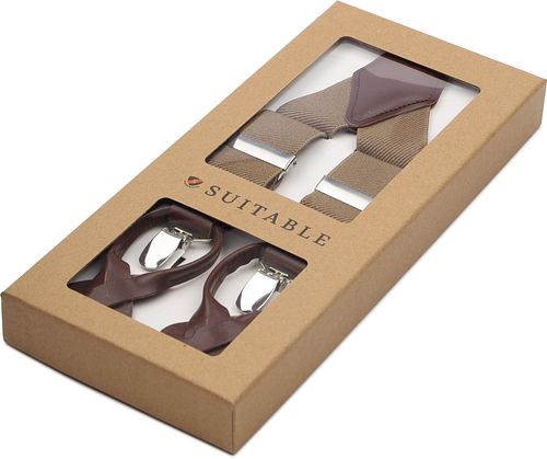 Suitable Luxe Suspenders Beige Verpakking