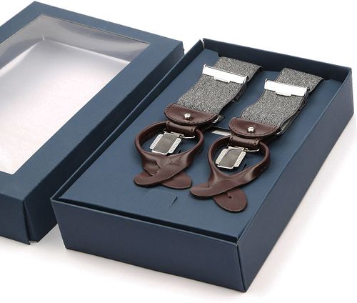 Profuomo Bretelles Anthracite Melange Verpakking