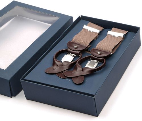 Profuomo Suspenders Camel Verpakking
