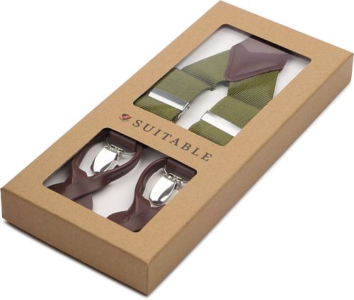 Suitable Luxe Hosenträger Grün Verpakking