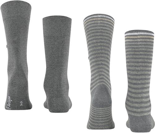 Burlington Everyday 2-Pack w paski Szary Product / Achterkant