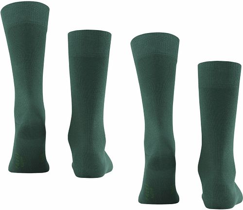 Falke Glade Sokker 2-Pack Mørkegrøn Product / Achterkant