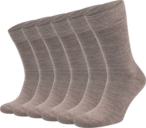 Suitable Chaussettes Mérinos Taupe Lot de 6 Product