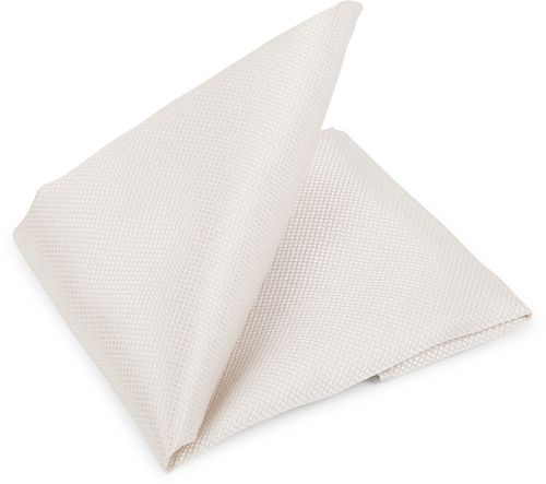 Hochzeit Krawatte + Einstecktuch Carre gebrochenes-Weiß Product