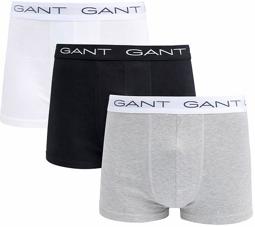 Bokserki GANT Trunk 3-pack w kolorze czarnym, szarym i białym Product