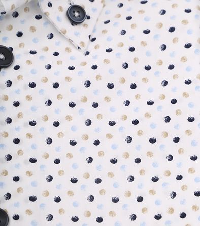 Camicia Ledub a maniche corte a pois blu Product / Detail