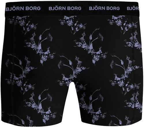 Bjorn Borg Boxers Cotton Stretch 3-Pack Noir Bleu Product / Achterkant