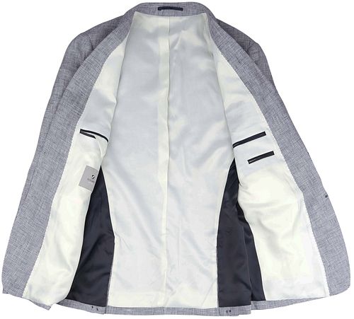 Suitable Blazer Pepita Linen Blue Product