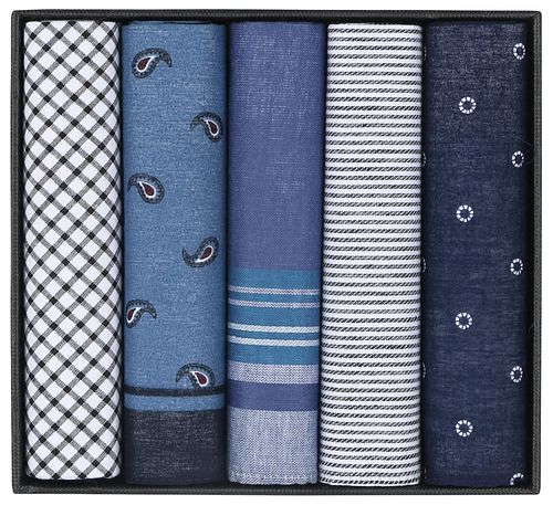Suitable Zakdoeken 5-Pack Design Dark Blue Product