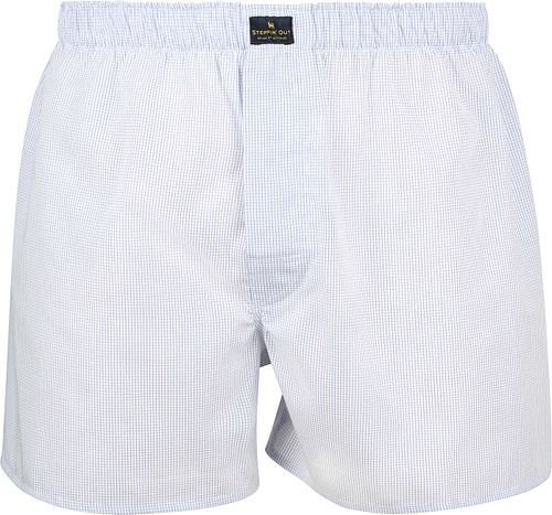 Steppin' Out Boxer Checky Blue