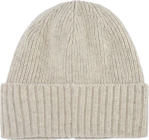Barbour Beanie Carlton Wolle Greige Product / Achterkant
