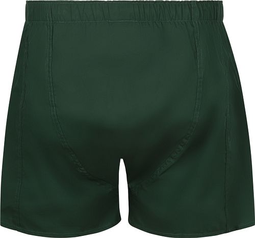 Ciemnozielone bokserki popelinowe Steppin' Out Racing Product / Achterkant