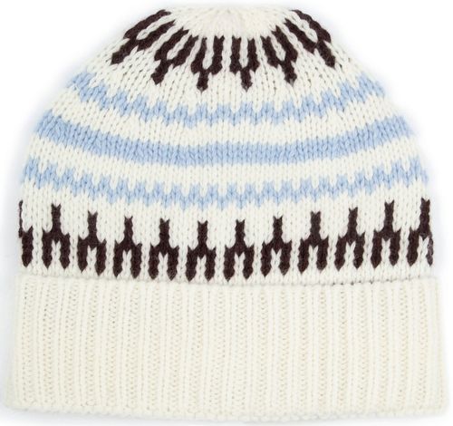 Gorro de lana con estampado KnowledgeCotton Apparel en blanco roto Product