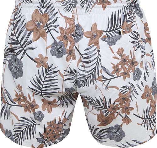 BOSS Badeshorts Piranha Print Beige Product / Achterkant