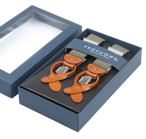 Profuomo Bretels Groen Melange Verpakking