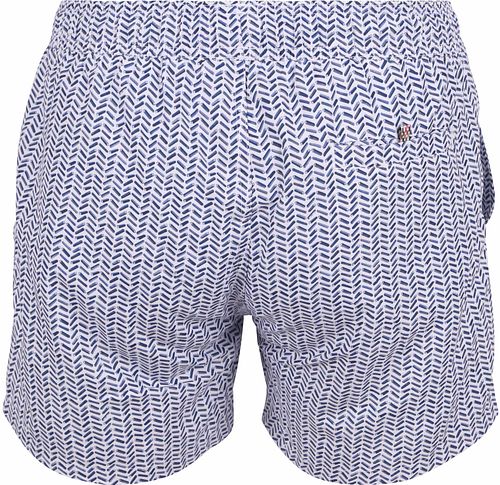 R2 Amsterdam Zwembroek Print Blauw Product / Achterkant