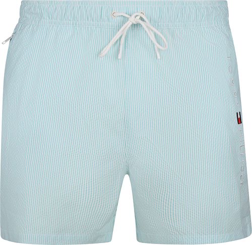 Tommy Hilfiger Badeshorts Drawstring Seersucker Aqua