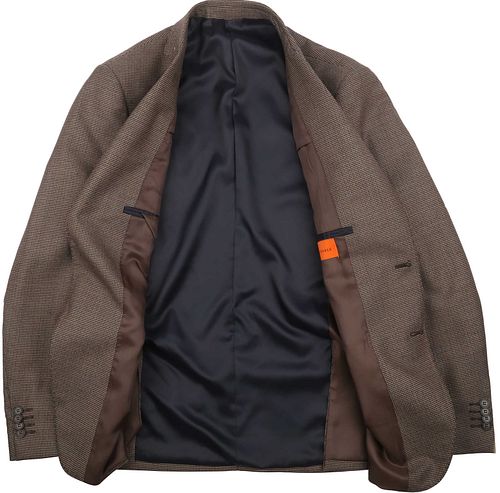 Suitable Plettet Colbert af Brun Uld Product / Detail