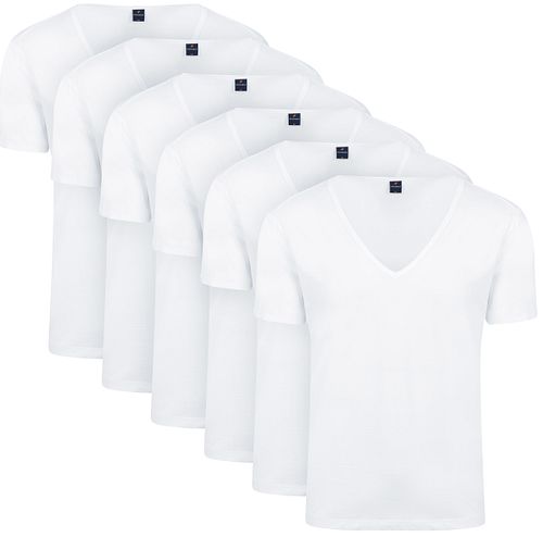Suitable Vitaru T-shirt Dyb V-hals Hvid 6-pack Product