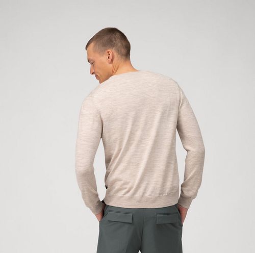 Beżowy sweter wełniany OLYMP Casual Model / Voorkant
