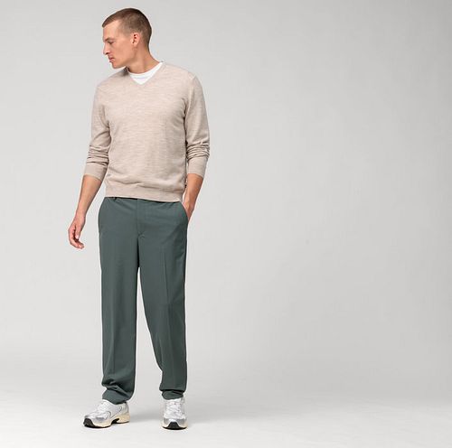 Pullover casual OLYMP in lana beige Model / Voorkant