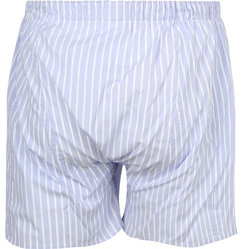 Steppin' Out Boxershort Poplin rayé bleu clair Product / Achterkant