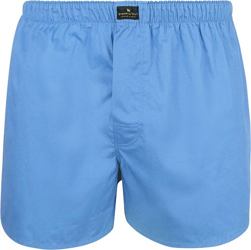 Steppin' Out Boxer Mid Blue Poplin Product