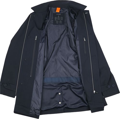 Suitable Packable Jacket Long Tech Navy Product / Detail