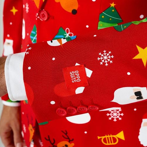 OppoSuits Festlichkeit Rot Kostüm Model / Detail