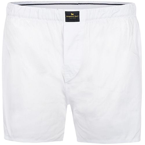 Steppin' Out Boksershorts i Oxford-hvit Product