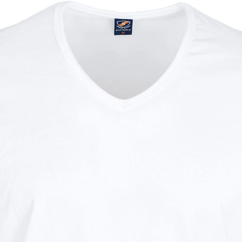 Prøv nå! Passende T-skjorte Hvit V-hals Vita Product / Detail